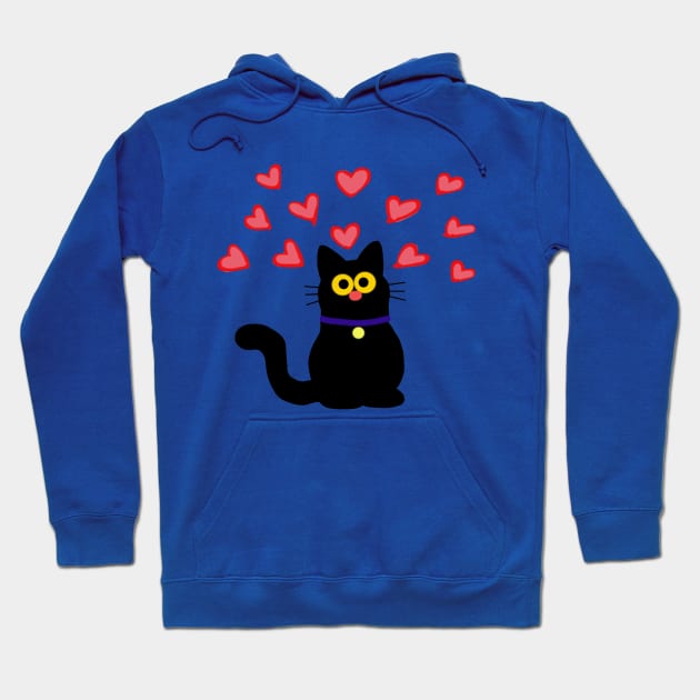 love black kitty Hoodie by wolfmanjaq